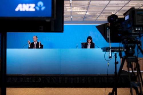 ANZ CEO, Shayne Elliott and CFO Michelle Jablko